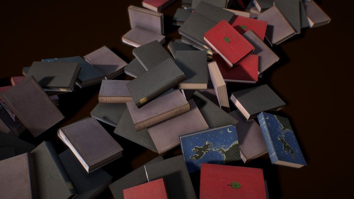 Pile of Books 3D Model