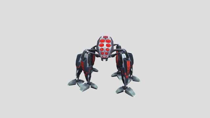Bot Walk Cycle 02 3D Model