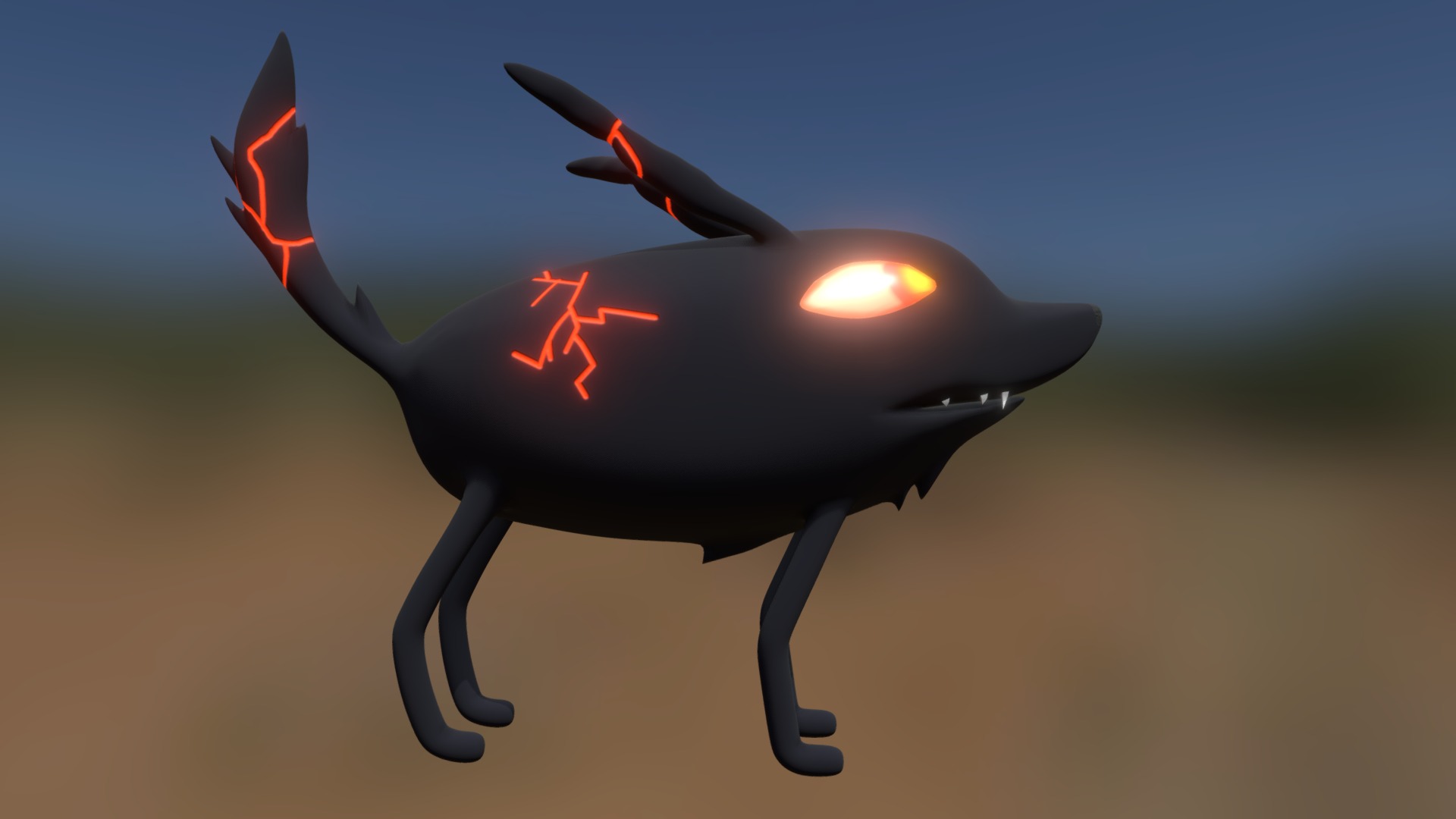 Fire Volf - 3D model by Tri_kota (@MuadibOne) [46915ee] - Sketchfab