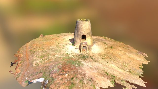 18th Century Wind Mill Structure 3D Model
