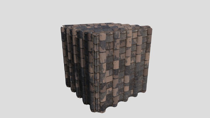 Roof Tile: Tang Dynasty style (low poly) 3D Model