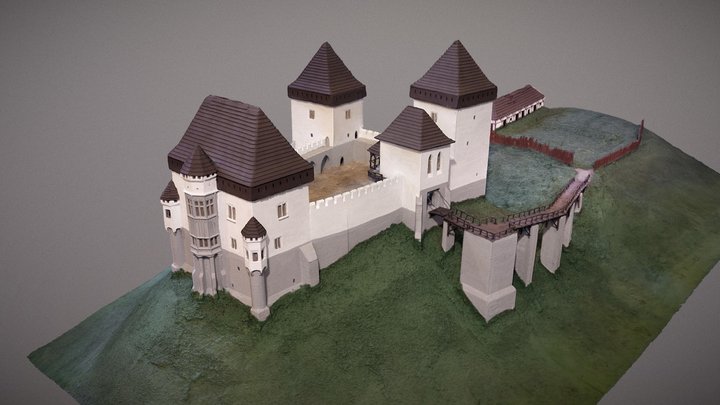 Makieta zamku Oleśnickich, Muzeum w Pińczowie 3D Model