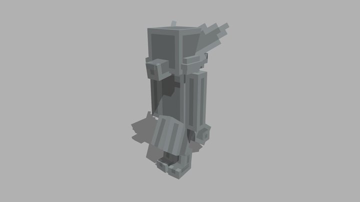 Minecraft Anthro Fox Model Template 3D Model
