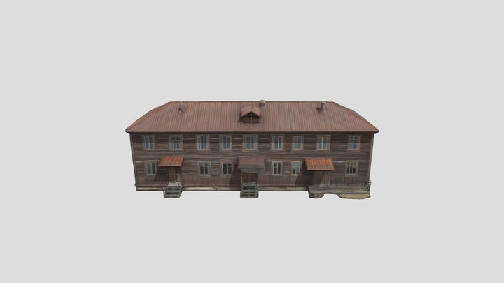 Old Soviet Wooden House – 3D Model 3D Model