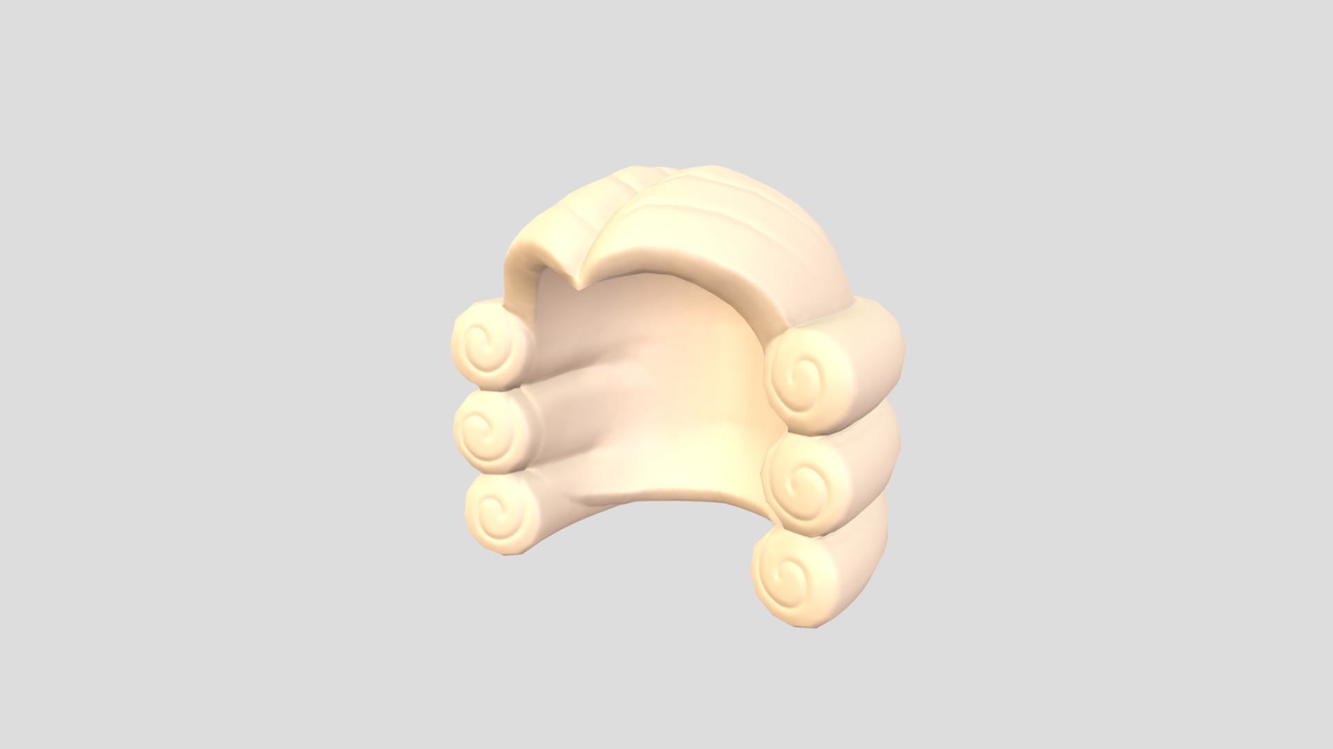 3D model JudgeWig - This is a 3D model of the JudgeWig. The 3D model is about diagram.