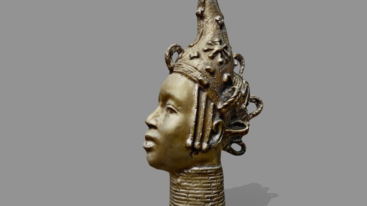 Queen Iden Head; Bronze Cast 3D Model