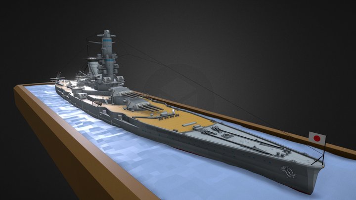 Kongo Replacement Battleship Design 3D Model