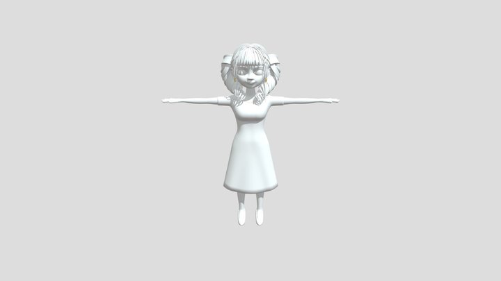ギャル(適用後) 3D Model