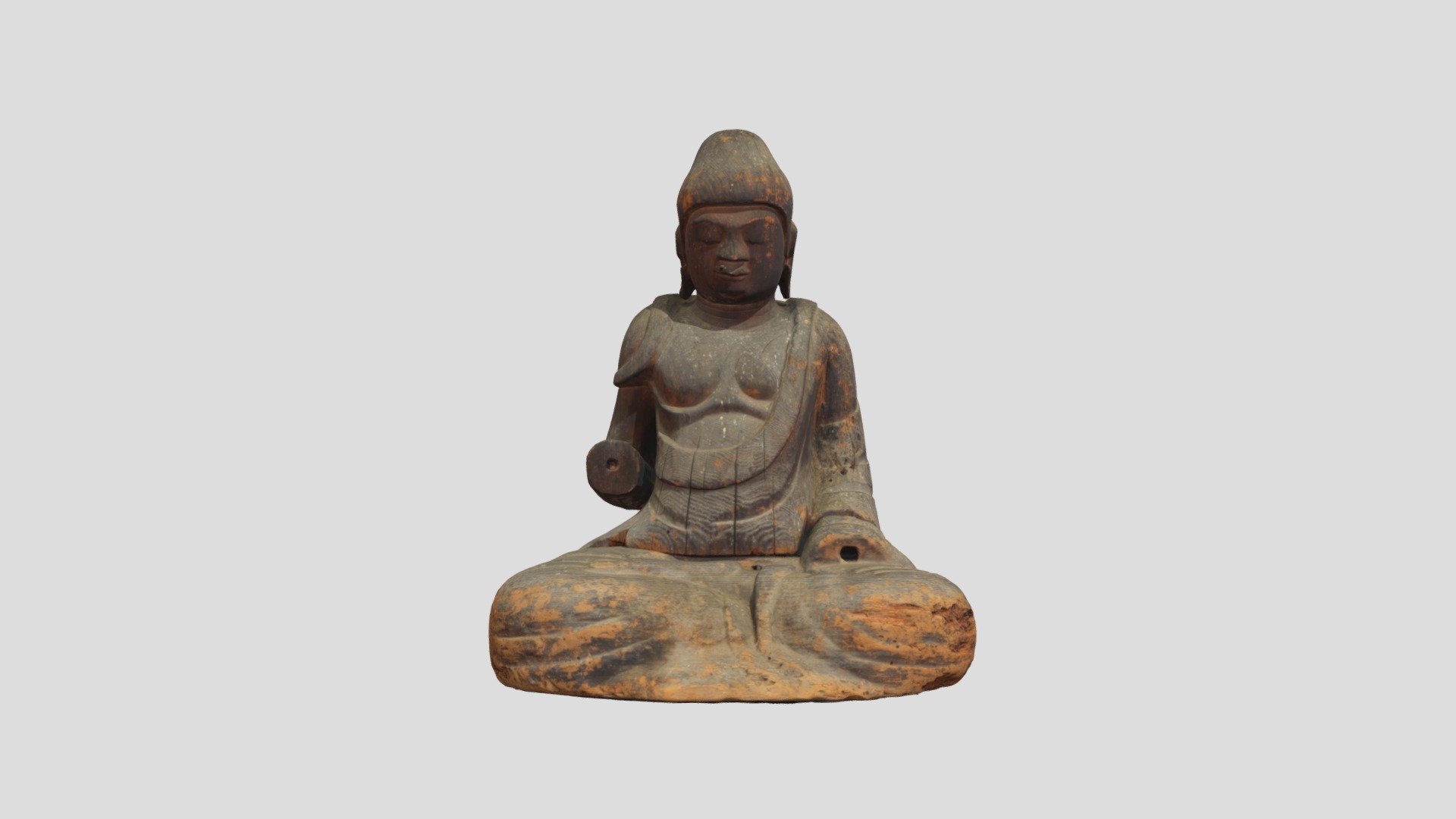 木造如来形坐像 — Sketchfab embed 3D viewer
