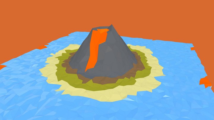 Science Fair Volcano 3D Model
