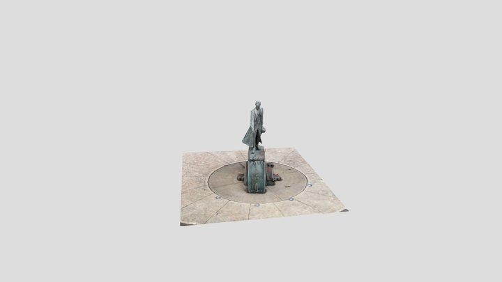 Nikola Tesla Statue 3D Model