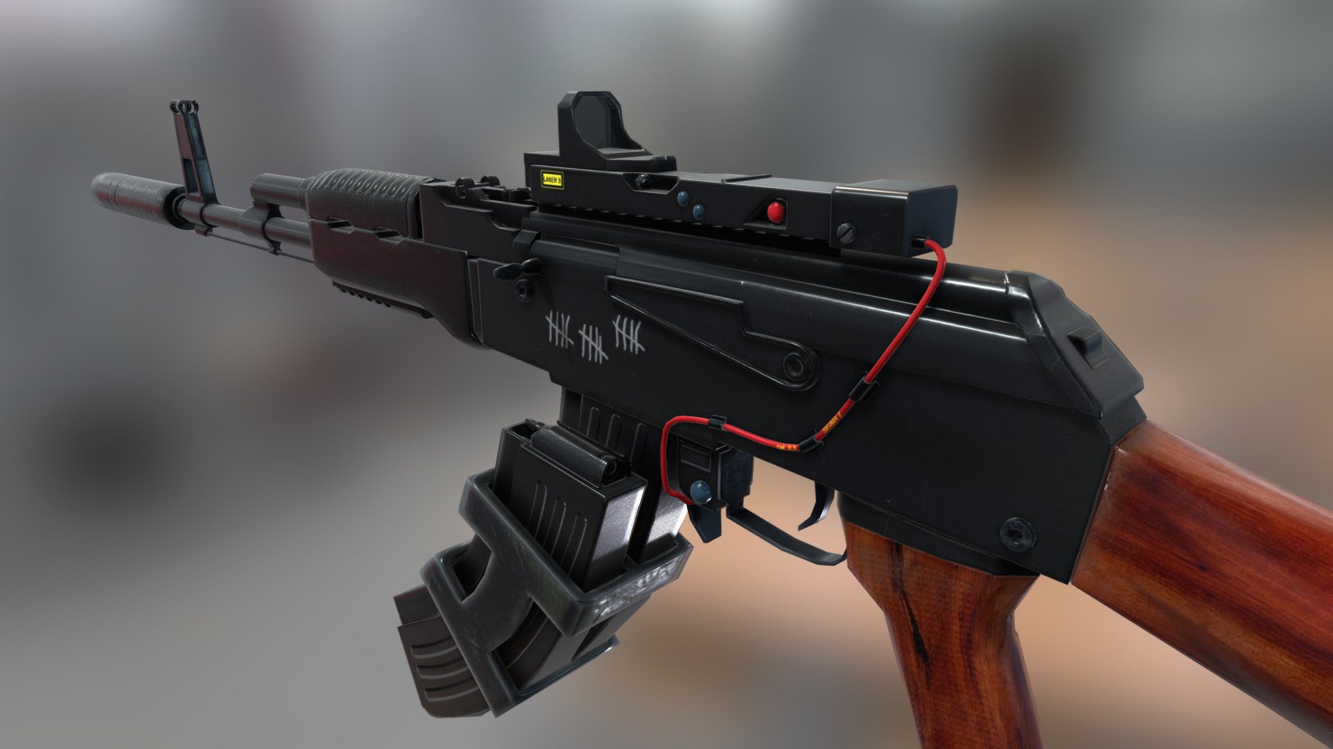 Ak 47 Assault Rifle Download Free 3d Model By Quickloop Soo
