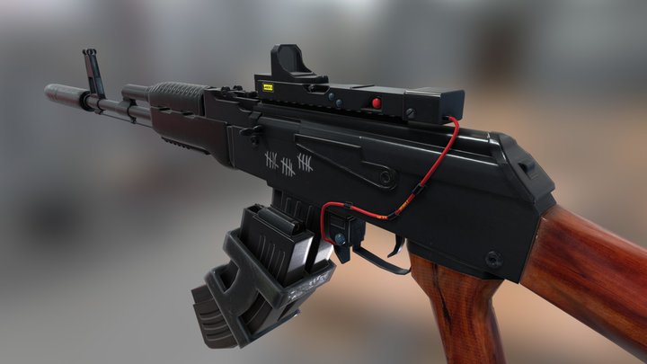 AK-47 (Assault rifle) 3D Model