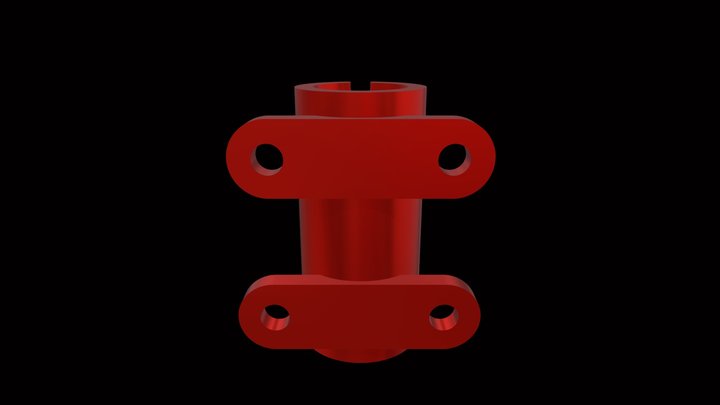 Clevis Mounting Bracket with Cylindrical Housing – Free 3D Model STL
