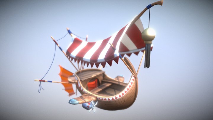Flying Merchant Ship 3D Model