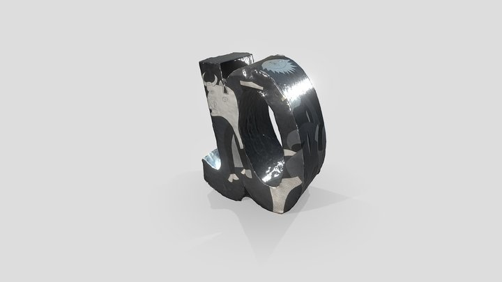 Letra A - Guernica - Picasso 3D Model