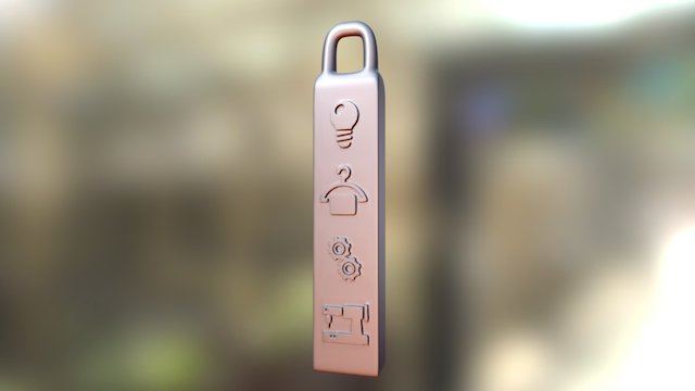 Zipper Pull CDS Logo 3D Model
