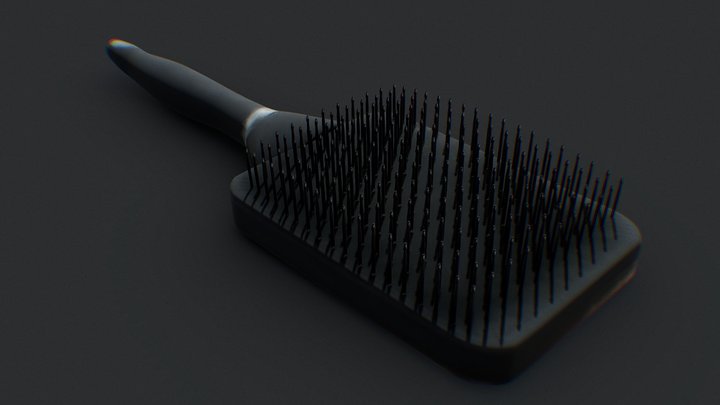 Hair Brush - Low Poly 3D Model