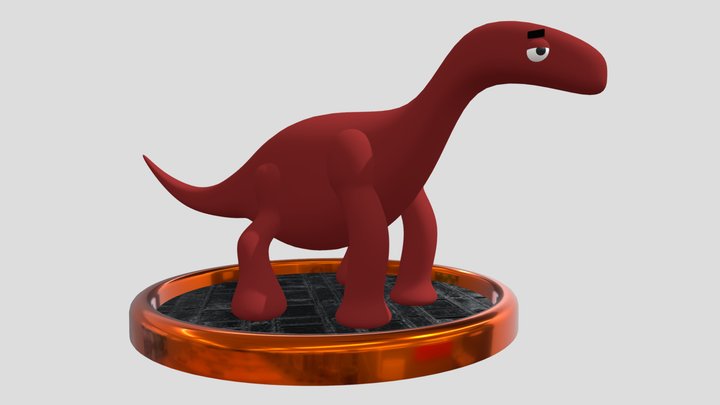 Red Dinosaur 3D Model