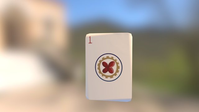 Mahjong Tile 3D Model