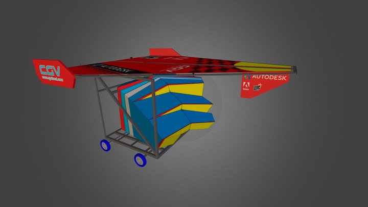 CGV Polygon Redbull Flugtag Aircraft Model 3D Model