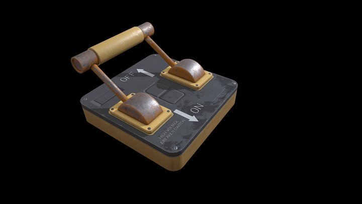 Hand lever switch with Armature/Rigged Free – Modello 3D gratuito STL