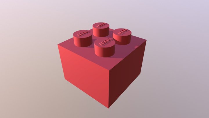 Lego Square Brick 3D Model