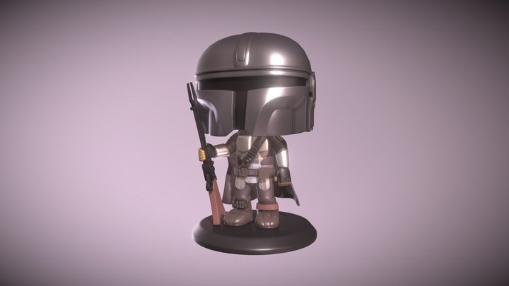 Mandalorian Funko Pop 3D Model