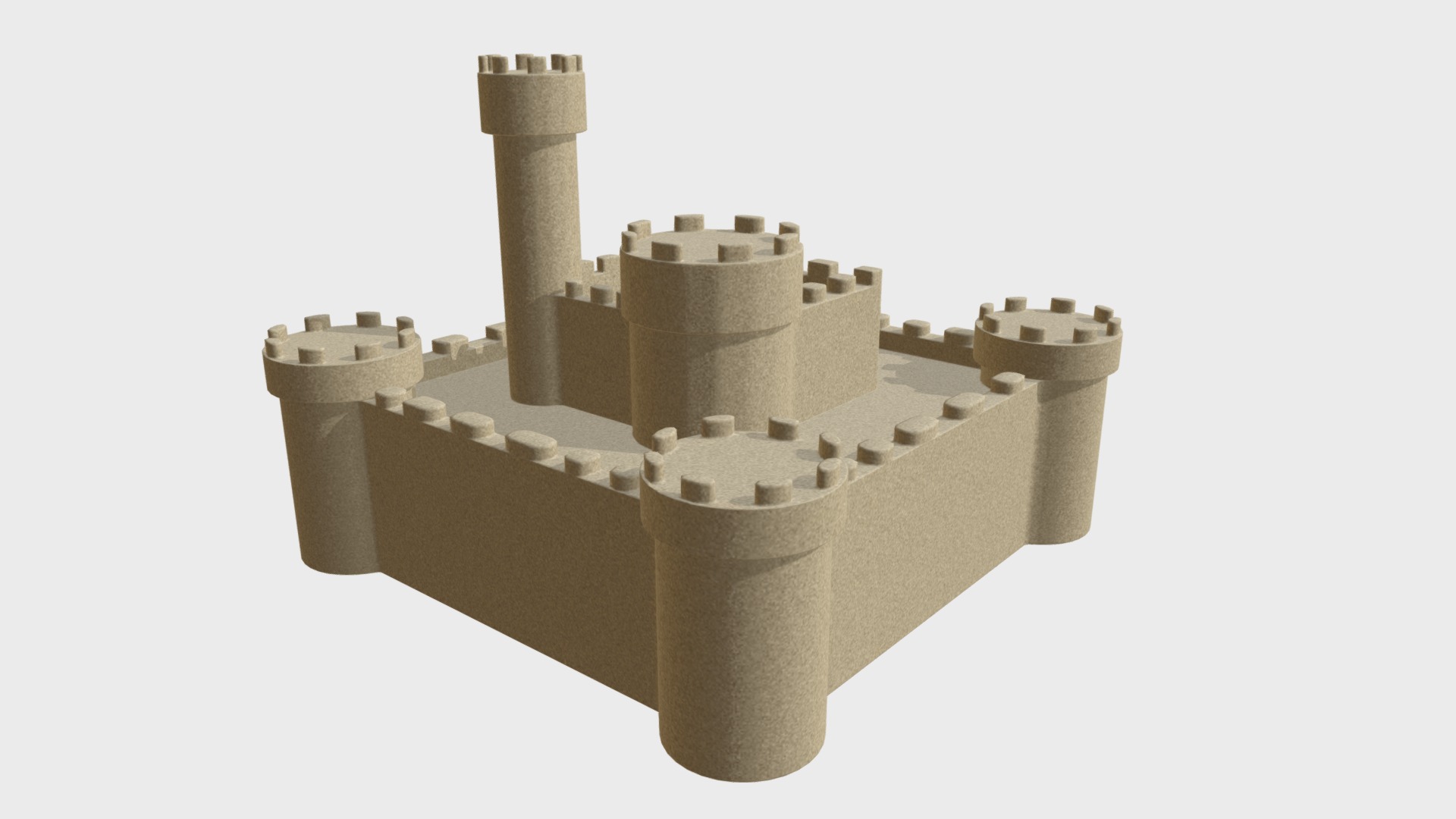 3D model Sand castle 2