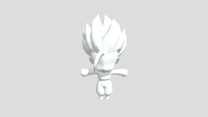 DBFZ_ Menu_  Gohan Teen SS2_DAE 3D Model