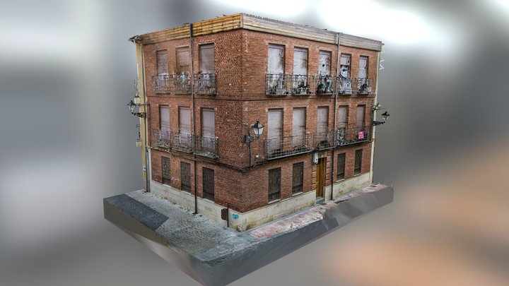 Brick house building photogrammetry scan 3D Model