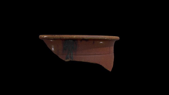 Redware Chamber Pot Rim 3D Model