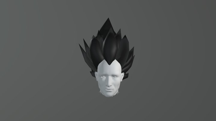 Vegeta Head-only 3D Model