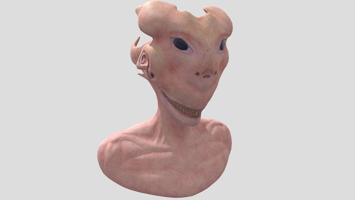 Alien Bust 3D Model