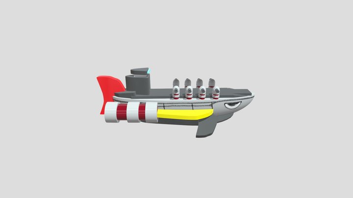 Egg Fleet Clown Fish Ship 3D Model
