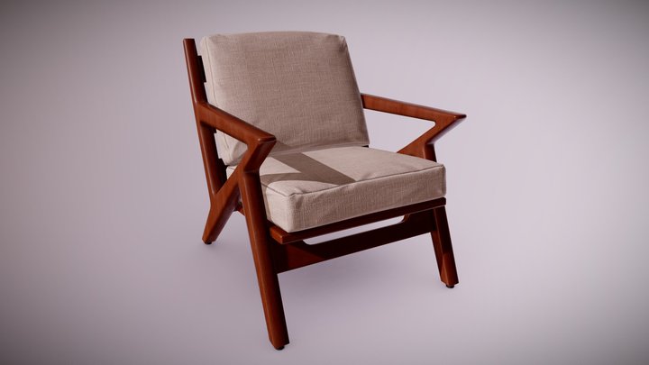 MCN - Midcentury Chair 19 - PBR Game Ready 3D Model