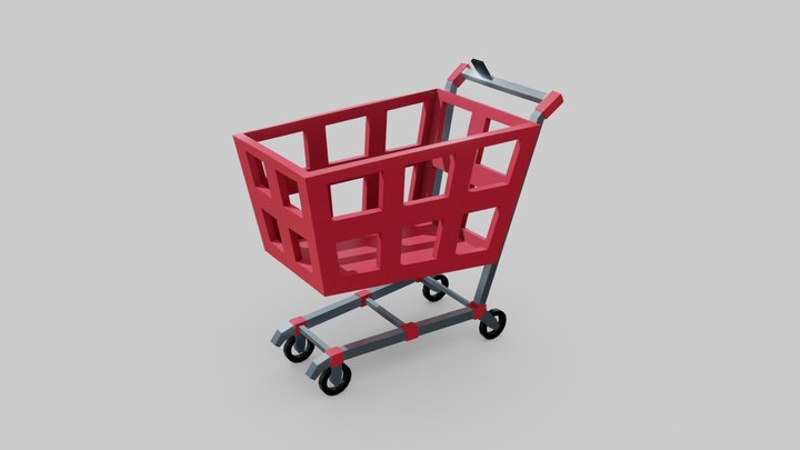 Simple Shopping Cart 3D Model