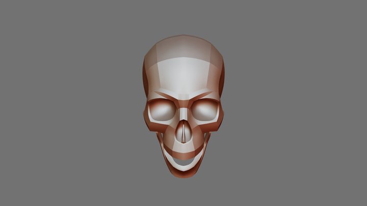 Skull 02 Planes Jaw Open (Remix) 3D Model