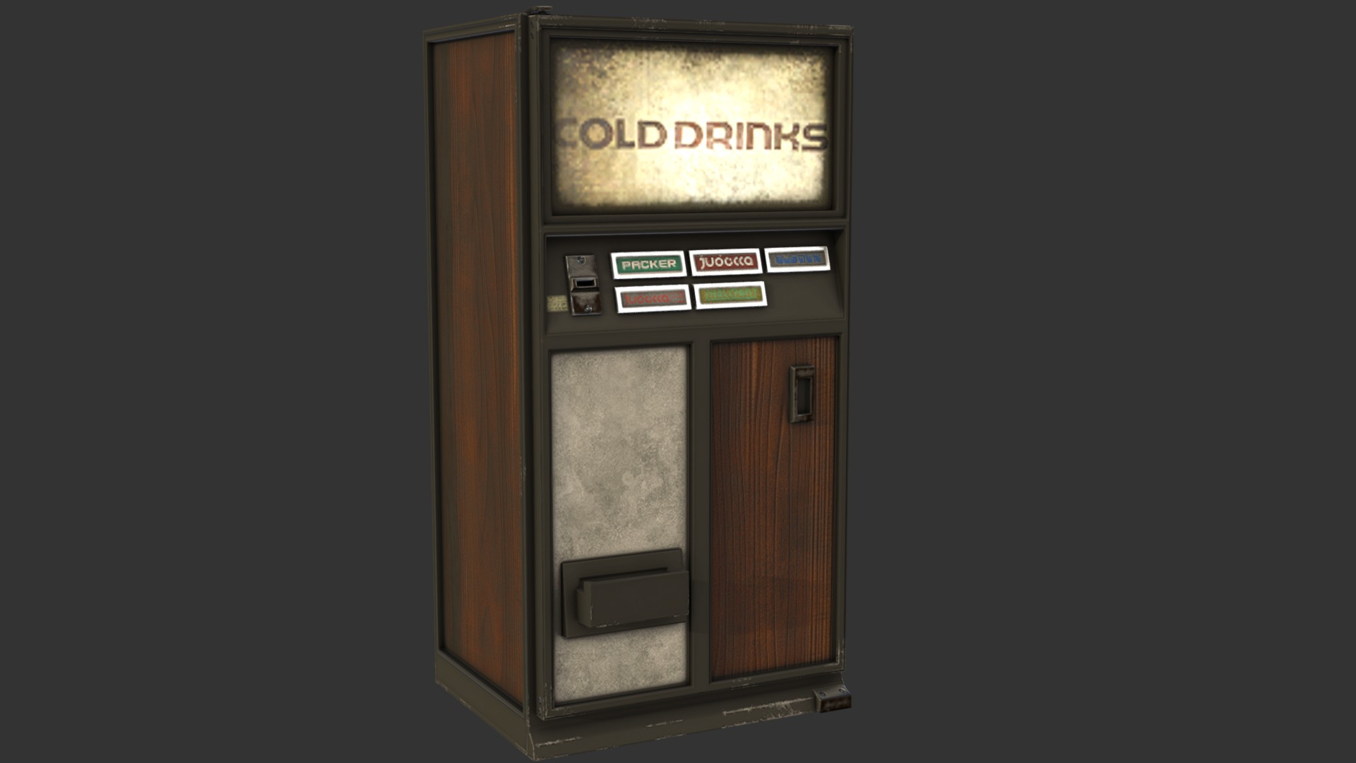 3D model Old Vending Machine - This is a 3D model of the Old Vending Machine. The 3D model is about a screenshot of a video game.