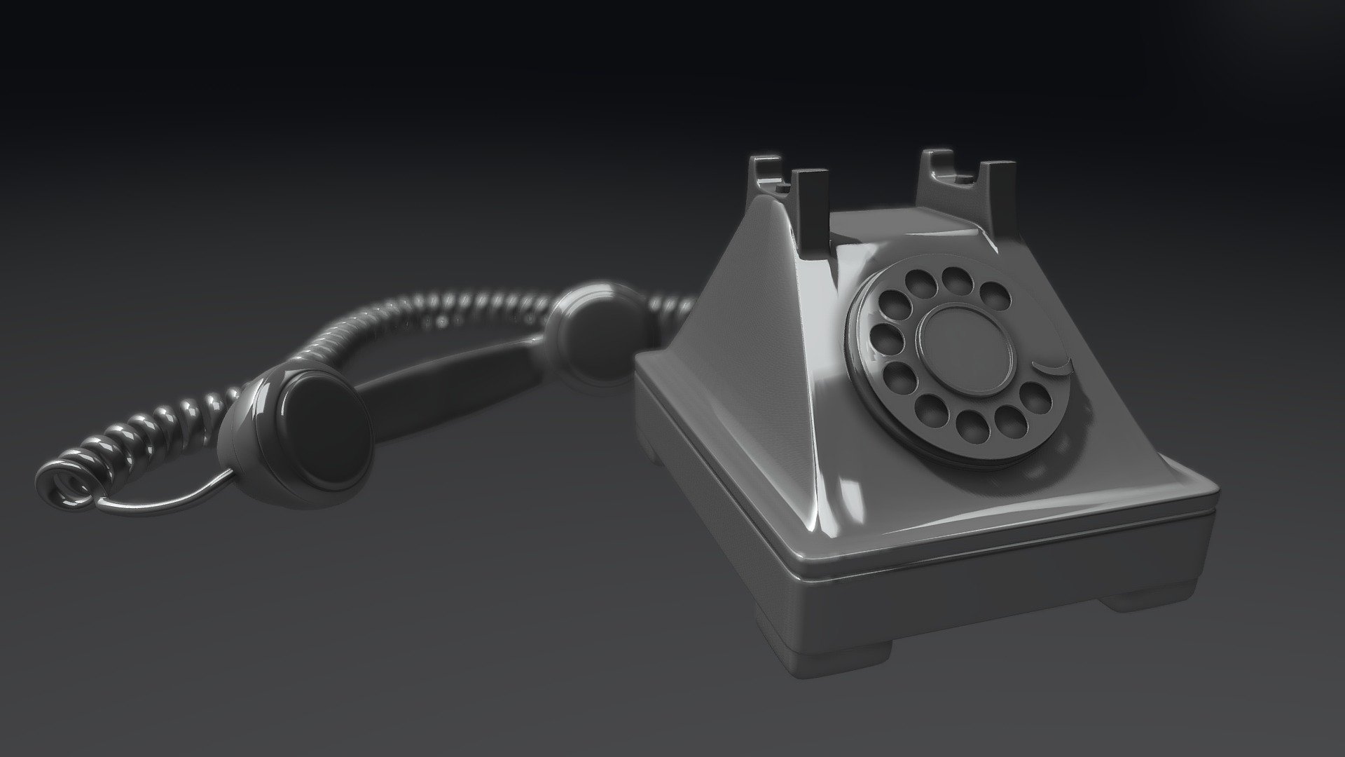 High poly Vintage Phone