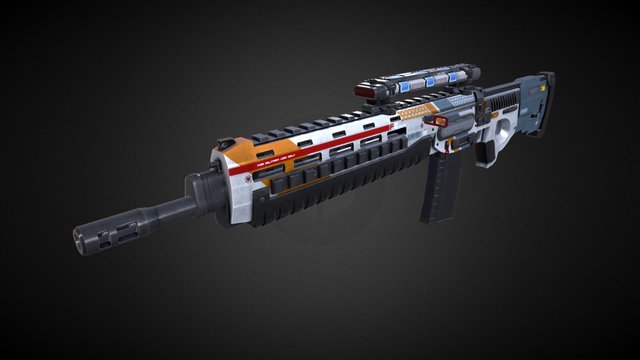 Smart Rifle with tracking point computer 3D Model