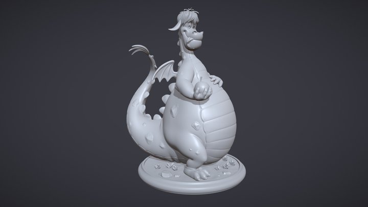 Elliott the Dragon 3D Model