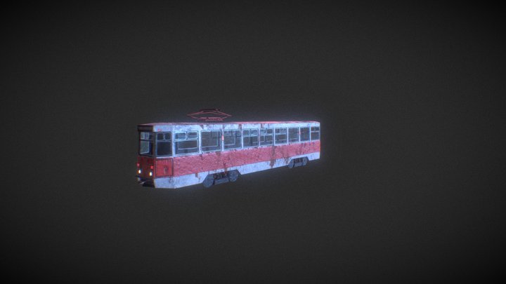 Soviet tram 3D Model