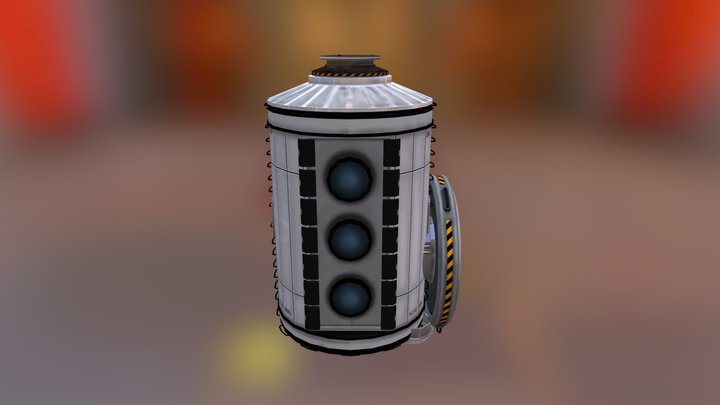 ISS (Stock) - Experiment Module 3D Model