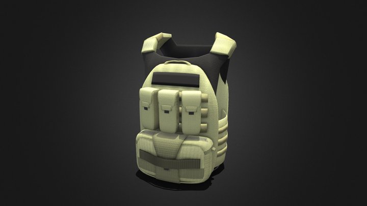 Tan Body Armor 3D Model