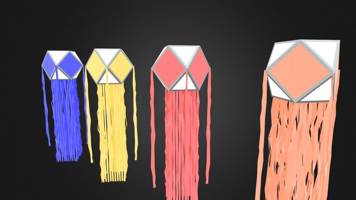 Vesak Lanterns 3D Model