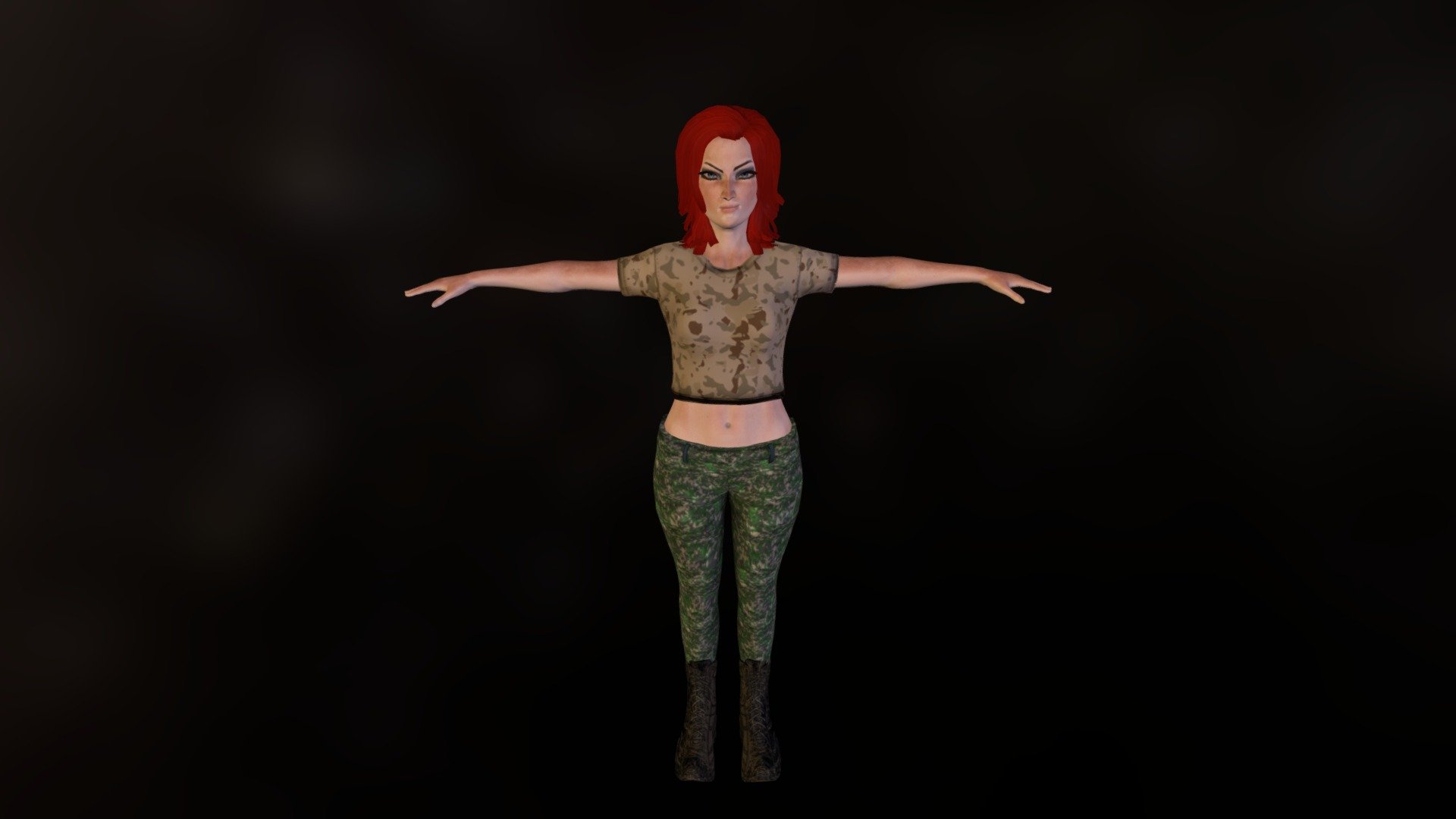 Army Female Warrior 3d Model By Amisz [46bc3a1] Sketchfab