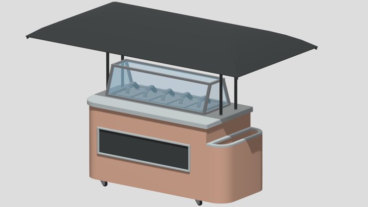 Hot street food (low/mid-poly) 3D Model