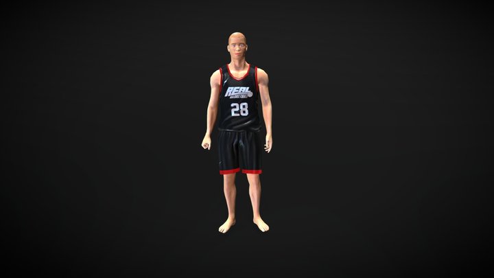 Basketball Player - Low Poly [Idle Animation] 3D Model