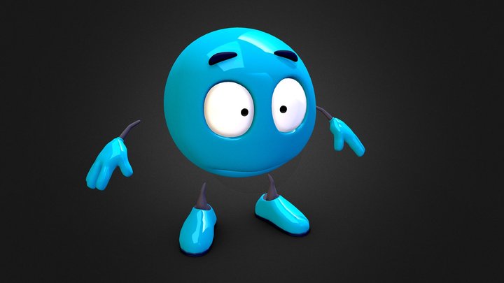 Bubble character 3D Model